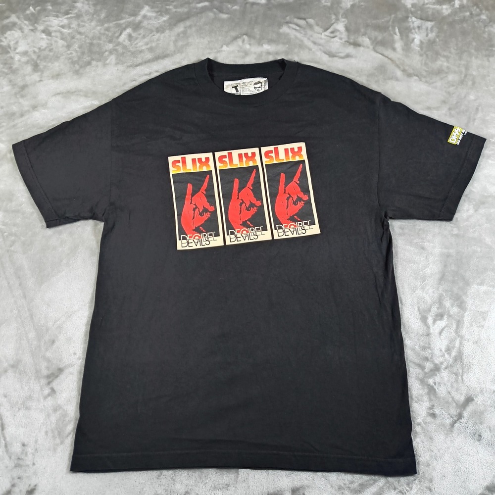 Vintage Dissizslix Shirt Mens Large Graffiti Slick Devils Decibel Y2K Streetwear